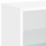 Muebles de TV de pared con LED 8 pzas madera ingeniería blanco en Muebles TV | Comprar online en Foru.es