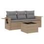 Juego de sofás jardín con cojines 4 pzas ratán sintético beige de , Conjuntos de jardín - Ref: Foro24-3252206, Precio: 295,94...
