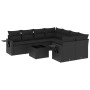 Set de sofás de jardín 8 piezas y cojines ratán sintético negro de , Conjuntos de jardín - Ref: Foro24-3252292, Precio: 615,0...