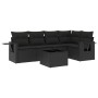 Set de sofás de jardín 6 piezas y cojines ratán sintético negro de , Conjuntos de jardín - Ref: Foro24-3252472, Precio: 419,8...