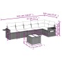 Set de sofás de jardín 7 piezas con cojines ratán PE gris de , Conjuntos de jardín - Ref: Foro24-3252537, Precio: 447,93 €, D...
