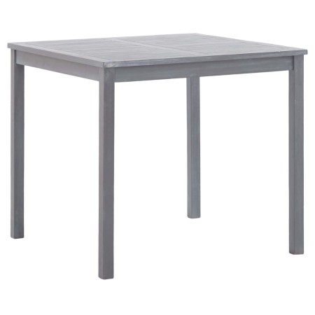 Mesa de jardín de madera maciza de acacia gris 80x80x74 cm de vidaXL, Mesas de jardín - Ref: Foro24-46324, Precio: 137,60 €, ...