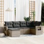 Set de muebles de jardín 6 pzas y cojines ratán sintético gris de , Conjuntos de jardín - Ref: Foro24-3252797, Precio: 392,79...