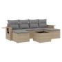 Set sofás de jardín 7 piezas y cojines ratán sintético beige de , Conjuntos de jardín - Ref: Foro24-3252866, Precio: 459,79 €...
