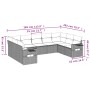 Set de muebles de jardín 9 pzas y cojines ratán sintético gris de , Conjuntos de jardín - Ref: Foro24-3252937, Precio: 580,04...