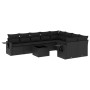 Set de sofás de jardín 10 pzas cojines ratán sintético negro de , Conjuntos de jardín - Ref: Foro24-3252982, Precio: 669,66 €...