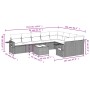 Set de sofás de jardín 10 pzas cojines ratán sintético negro de , Conjuntos de jardín - Ref: Foro24-3252982, Precio: 669,66 €...