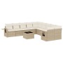 Set de sofás de jardín 11pzas con cojines ratán sintético beige de , Conjuntos de jardín - Ref: Foro24-3253055, Precio: 711,7...