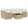 Set sofás de jardín 7 piezas y cojines ratán sintético beige de , Conjuntos de jardín - Ref: Foro24-3221117, Precio: 506,60 €...