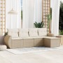 Juego de sofás jardín con cojines 5 pzas ratán sintético beige de , Conjuntos de jardín - Ref: Foro24-3221287, Precio: 341,37...