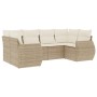 Juego de sofás jardín con cojines 6 pzas ratán sintético beige de , Sofás modulares de exterior - Ref: Foro24-3221777, Precio...