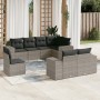 Set de sofás de jardín 8 pzas y cojines ratán sintético gris de , Conjuntos de jardín - Ref: Foro24-3222839, Precio: 553,01 €...