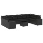 Set de sofás de jardín 11 pzas y cojines ratán sintético negro de , Conjuntos de jardín - Ref: Foro24-3223074, Precio: 728,02...