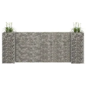 H-shaped gabion planter steel wire 260x40x100 cm by vidaXL, Pots and planters - Ref: Foro24-145661, Price: 83,71 €, Discount: %