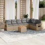 Juego de sofás de jardín con cojines beige 8 pzas ratán PE de , Sofás modulares de exterior - Ref: Foro24-3224596, Precio: 47...