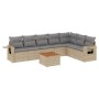 Juego de sofás de jardín con cojines beige 8 pzas ratán PE de , Sofás modulares de exterior - Ref: Foro24-3224596, Precio: 47...