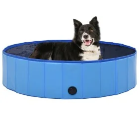 Blue PVC folding dog pool 120x30 cm by vidaXL, Dog products - Ref: Foro24-170826, Price: 40,49 €, Discount: %