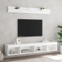 Muebles de TV de pared con LED 5 pzas madera ingeniería blanco en Muebles TV | Comprar online en Foru.es