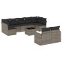 Set de sofás de jardín 10 pzas con cojines ratán sintético gris de , Conjuntos de jardín - Ref: Foro24-3219420, Precio: 577,4...