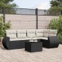 Set de sofás de jardín 6 piezas y cojines ratán sintético negro de , Conjuntos de jardín - Ref: Foro24-3221335, Precio: 375,0...