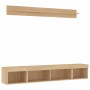 Muebles TV pared con LED 5 pzas madera ingeniería roble Sonoma en Muebles TV | Comprar online en Foru.es