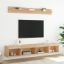 Muebles TV pared con LED 5 pzas madera ingeniería roble Sonoma en Muebles TV | Comprar online en Foru.es