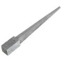 Ground spikes 12 pcs silver galvanized steel 7x7x75 cm by vidaXL, Spikes for anchoring in the ground - Ref: Foro24-145403, Pr...