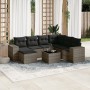 Set de sofás de jardín 8 pzas y cojines ratán sintético gris de , Conjuntos de jardín - Ref: Foro24-3222909, Precio: 477,07 €...