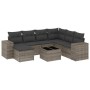 Set de sofás de jardín 8 pzas y cojines ratán sintético gris de , Conjuntos de jardín - Ref: Foro24-3222909, Precio: 477,07 €...