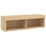 Muebles TV pared con LED 5 pzas madera ingeniería roble Sonoma en Muebles TV | Comprar online en Foru.es