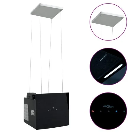 Campana extractora de isla sensor táctil LCD vidrio templado de , Extractores - Ref: Foro24-155971, Precio: 215,53 €, Descuen...