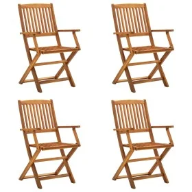 Klappbare Gartenstühle 4 Einheiten massives Akazienholz von vidaXL, Gartenstühle - Ref: Foro24-46338, Preis: 179,47 €, Rabatt: %