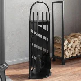 Set de herramientas para chimenea 5 pzas acero 23x15x66 cm de , Herramientas para chimeneas - Ref: Foro24-156373, Precio: 49,...