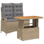 Set comedor de jardín 2 pzas con cojines ratán sintético beige de , Conjuntos de jardín - Ref: Foro24-3277490, Precio: 261,07...