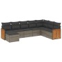 Set de sofás de jardín 8 pzas y cojines ratán sintético gris de , Conjuntos de jardín - Ref: Foro24-3227929, Precio: 473,11 €...