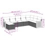 Set de sofás de jardín 8 pzas y cojines ratán sintético gris de , Conjuntos de jardín - Ref: Foro24-3227929, Precio: 473,11 €...