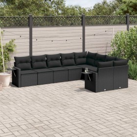 Set de sofás de jardín 8 piezas y cojines ratán sintético negro de , Conjuntos de jardín - Ref: Foro24-3220634, Precio: 579,7...