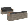 Set de sofás de jardín 8 pzas y cojines ratán sintético gris de , Conjuntos de jardín - Ref: Foro24-3258210, Precio: 471,73 €...
