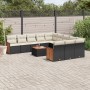 Set de sofás de jardín 12 piezas cojines ratán sintético negro de , Conjuntos de jardín - Ref: Foro24-3228114, Precio: 649,65...