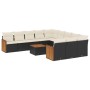 Set de sofás de jardín 12 piezas cojines ratán sintético negro de , Conjuntos de jardín - Ref: Foro24-3228114, Precio: 649,65...