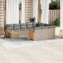 Set de sofás de jardín 11pzas con cojines ratán sintético beige de , Conjuntos de jardín - Ref: Foro24-3228047, Precio: 658,9...