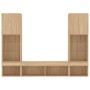 Muebles TV pared con LED 5 pzas madera ingeniería roble Sonoma en Muebles TV | Comprar online en Foru.es