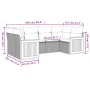 Set de muebles de jardín 6 pzas y cojines ratán sintético gris de , Conjuntos de jardín - Ref: Foro24-3227943, Precio: 376,33...