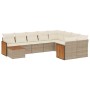 Juego de sofás jardín con cojines beige 10 pzas ratán sintético de , Conjuntos de jardín - Ref: Foro24-3227997, Precio: 611,6...