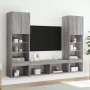 Muebles TV pared con LED 5 pzas madera ingeniería gris Sonoma en Muebles TV | Comprar online en Foru.es