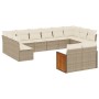 Set de sofás de jardín y cojines 12 pzas ratán sintético beige de , Conjuntos de jardín - Ref: Foro24-3228123, Precio: 740,33...