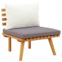 Silla de jardín con cojines madera maciza de acacia de vidaXL, Sofás modulares de exterior - Ref: Foro24-46671, Precio: 83,13...