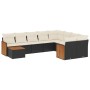 Set de sofás de jardín 10 pzas cojines ratán sintético negro de , Conjuntos de jardín - Ref: Foro24-3227995, Precio: 546,85 €...