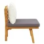 Gartenstuhl mit Kissen aus massivem Akazienholz von vidaXL, Modulare Sofas für den Außenbereich - Ref: Foro24-46671, Preis: 8...