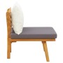 Silla de jardín con cojines madera maciza de acacia de vidaXL, Sofás modulares de exterior - Ref: Foro24-46671, Precio: 83,13...